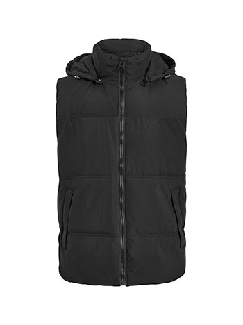 Mens sleeveless jacket in black