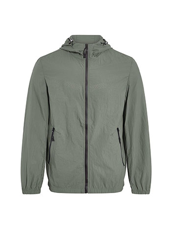 Ανδρικό μπουφάν αντιανεμικό σε χακί ανοιχτό