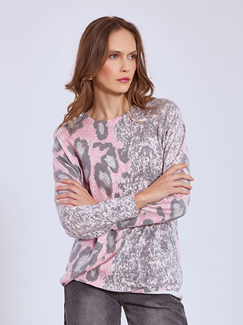 Top printed with soft touch in pink