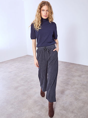 Παντελόνι κοτλέ σε ίσια γραμμή σε σκούρο μπλε