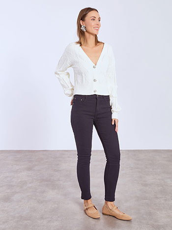 Trousers skinny monochrome in dark blue