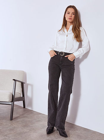 Flare jeans in dark grey