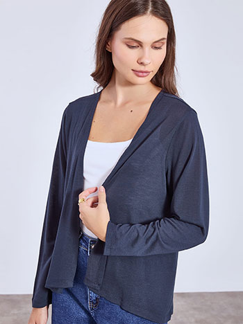 Cardigan asymmetric in dark blue
