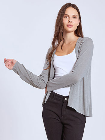 Cardigan asymmetric in light grey
