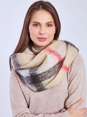 Scarf plaid in beige