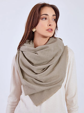 Scarf with mini sequins in light brown