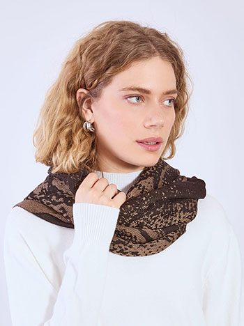 Εσάρπα μεταλλιζέ απο βισκόζη σε μαύρο