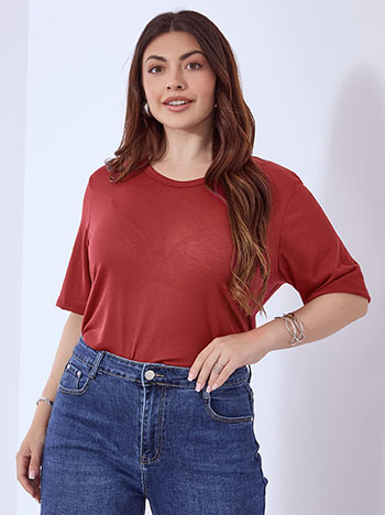 Top with soft touch in wine red