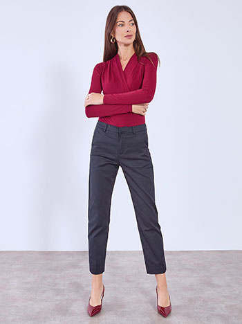 Office trousers monochrome in dark blue
