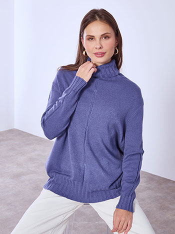 Ζιβάγκο με διακοσμητική ραφή σε μπλε