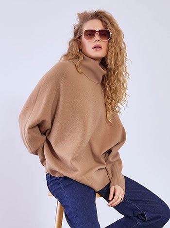 Ζιβάγκο μακρύ μονόχρωμο σε καμηλό