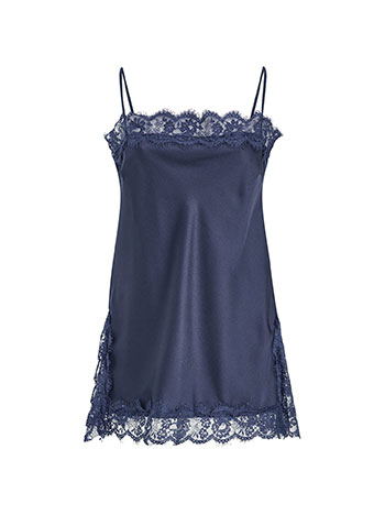 Top lingerie with lace in dark blue | Celestino