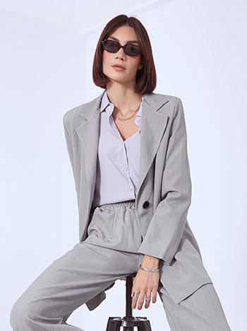 Blazer striped in grey