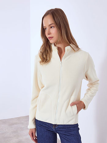 Cardigan with lining in off white