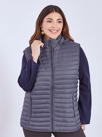 Jackets sleeveless in rough blue