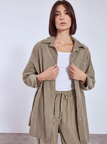 Shirt corduroy in light brown