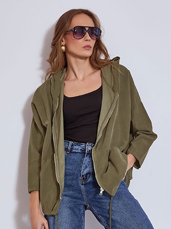 Cardigan cotton conduroy in khaki