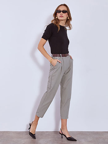 Παντελόνι με ελαστική μέση σε γκρι