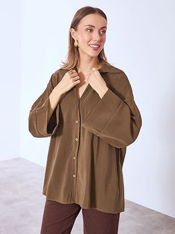 Shirt monochrome in brown