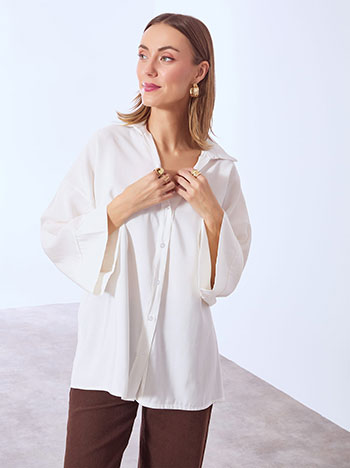 Shirt monochrome in off white