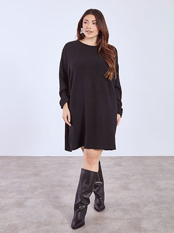Dress mini with buttons in black