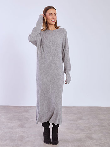 Dress midi rib in grey