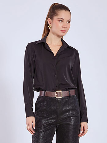 Shirt asymmetric in black