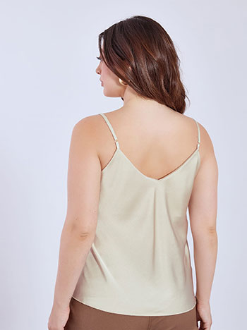 Lingerie top satin curvy in beige, 9.99€ | Celestino