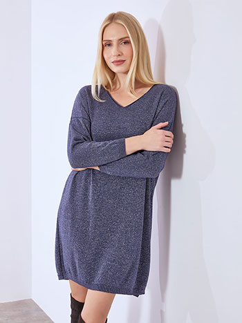 Dress mini metallic in dark blue