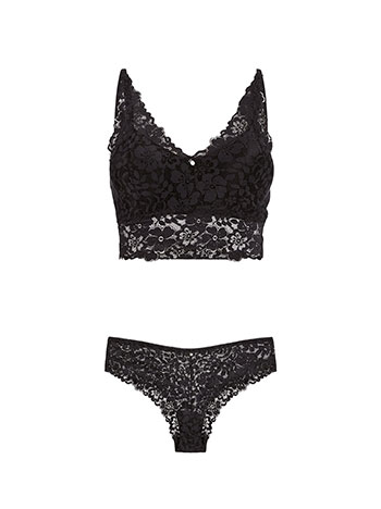 Σετ εσωρούχων απο δαντέλα σε μαύρο