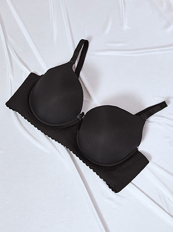 Bra ribbed in black