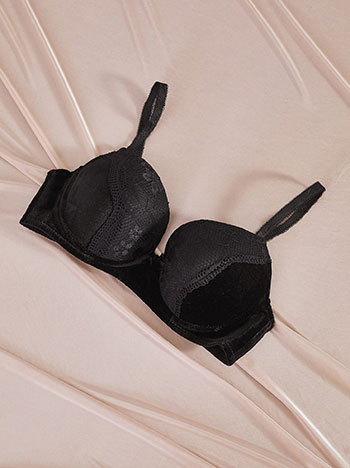 Bra velvet in black