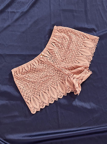 Brief laced in dusty pink