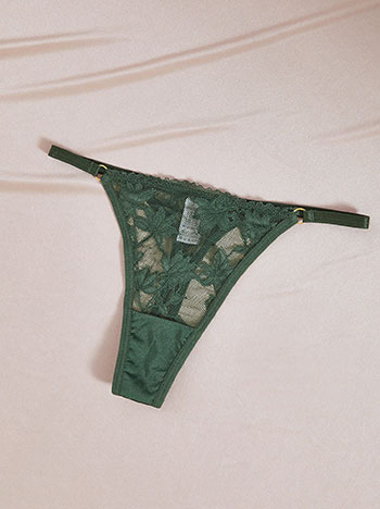 String απο δαντέλα σε πράσινο σκούρο