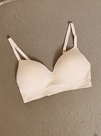Bra with soft touch in dark beige