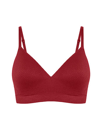 Σουτιέν με απαλή υφή σε μπορντό