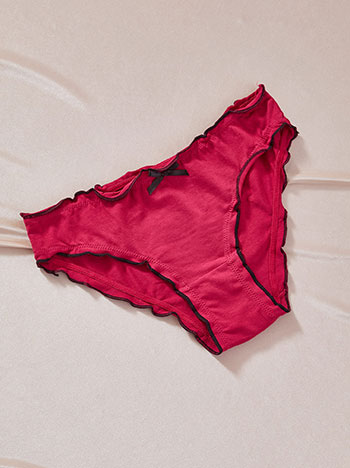 Brief with cotton in dark red