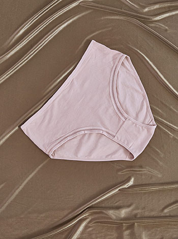 Plus size brief with fishnet details in purple