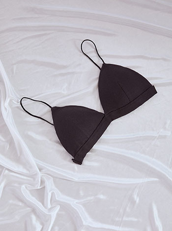 Bra with cotton in black
