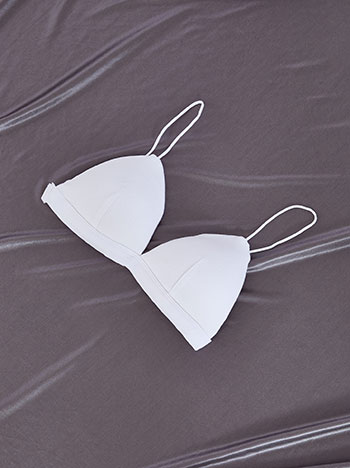 Bra with cotton in white