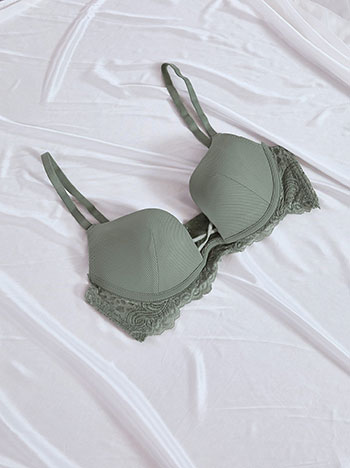 Σουτιέν με χιαστί λεπτομέρεια σε χακί