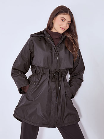 Jacket with inner fur in black