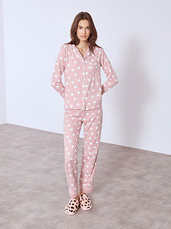 Pyjama set polka dot in pink