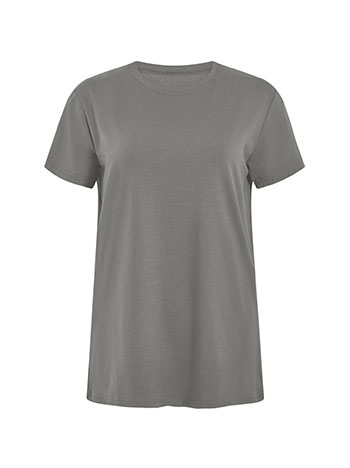 T-shirt ανδρικό με βαμβάκι σε γκρι σκούρο