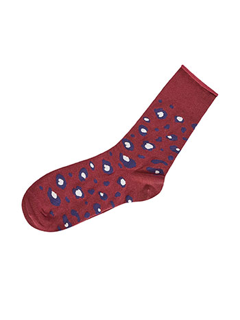 Κάλτσες λεοπάρ σε μπορντό