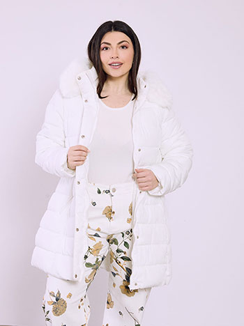 Jacket monochrome puffer in white