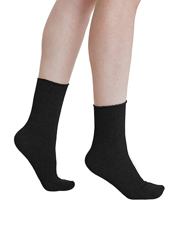 Socks thermal ribbed 500DEN in black