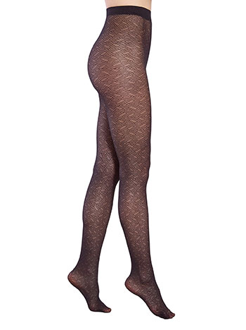 Tights patterned 80DEN in black