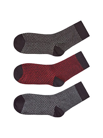 3 pack mens socks with rhombus in set 1
