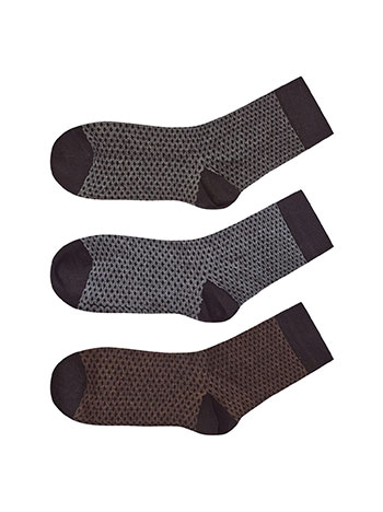 3 pack mens socks with rhombus in set 3